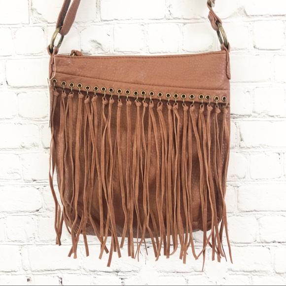 Sonoma Handbags - Fringe Crossbody Bag Purse brown NWT